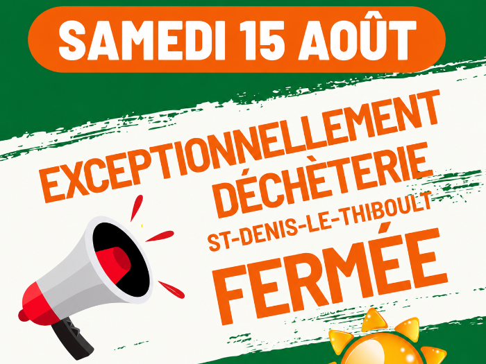 Illustration de l'article 'Déchèterie fermée le samedi 15 août'